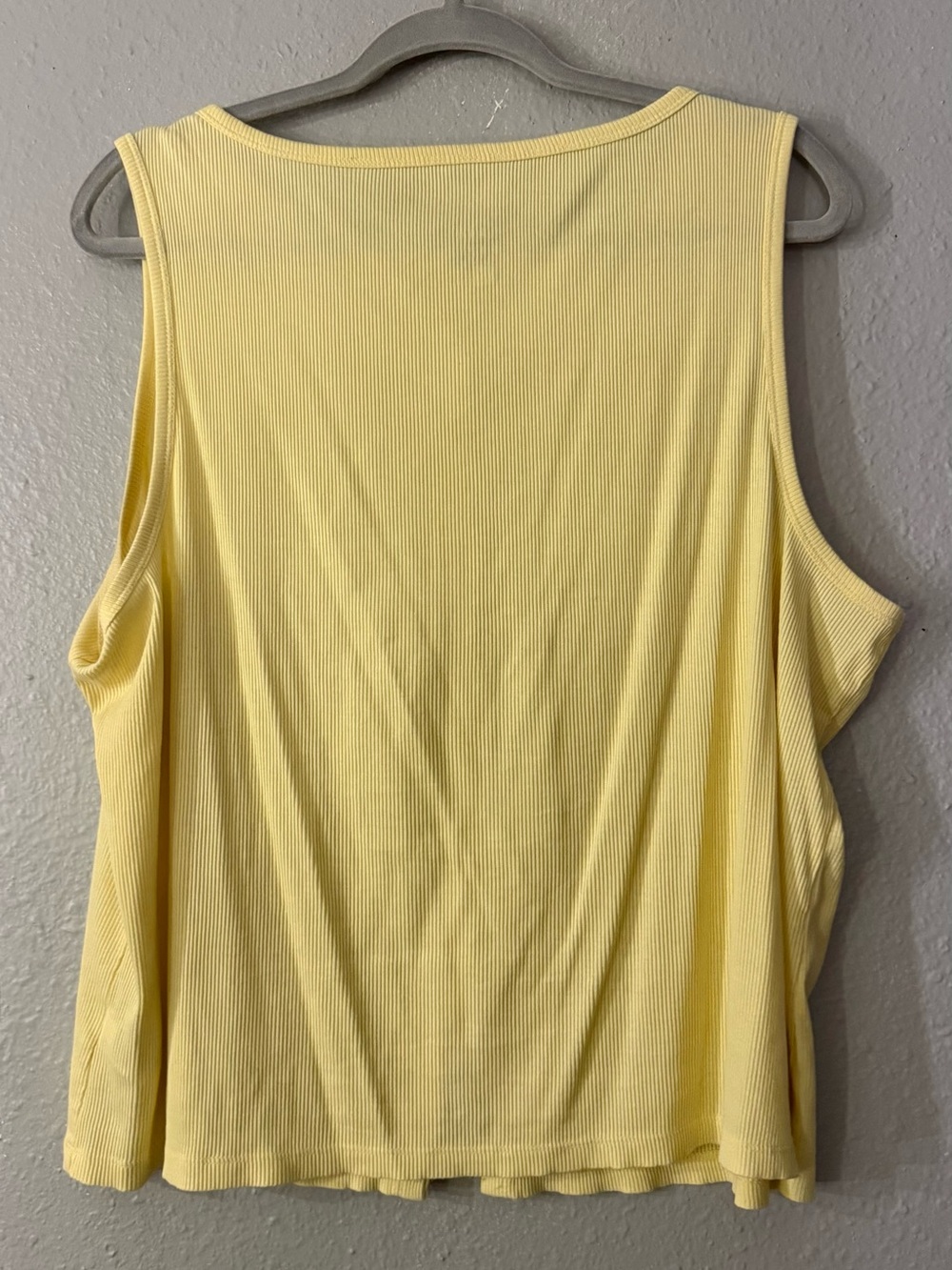 a new day Yellow Button-Front Ribbed Tank - Picture 3 of 3